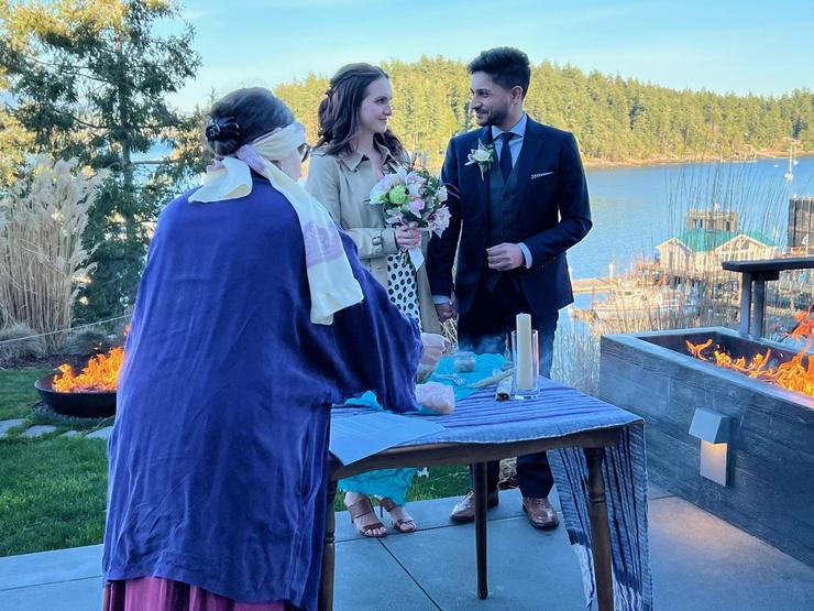 Traci and Naeem at Friday Harbor House
